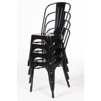 Bolero Bistrostuhl Aus Stahl Schwarz (4Er Pack)