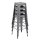 Bolero Bistro Stahlhocker Gun Metal Grey 4Er Pack