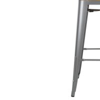 Bolero Bistro Hochbarstuhl Mit Holzsitz Grau (4 Stück)