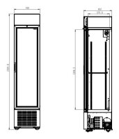 Combisteel Kühlschrank mit Glastür -...