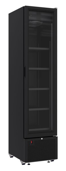 Combisteel Displaykühlschrank 348 Liter - mit LED-Beleuchtung & Schloss, schwarz