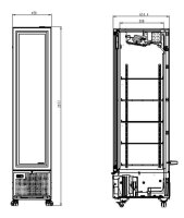 Combisteel Displaykühlschrank 348 Liter - mit...