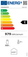 Combisteel Displaykühlschrank 348 Liter - mit LED-Beleuchtung & Schloss, schwarz