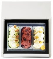 Tischmodell Speiseeisvitrine Weiß ,Öffnet Auf Der Bedienungsseite