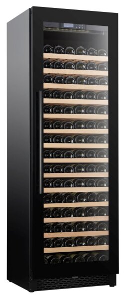 Gastro Weinkühlschrank für 122 Flaschen - mit LED-Beleuchtung, 1 Zone, Schwarz