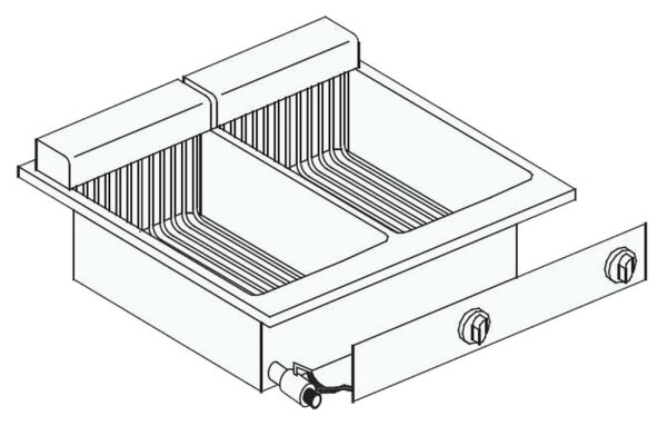 Drop-In Elektrofriteuse 2X10 L