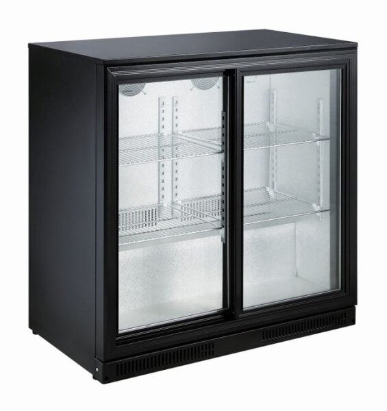 Gastro Umluft-Bar Cooler mit 198 Liter 2 Schiebetüren