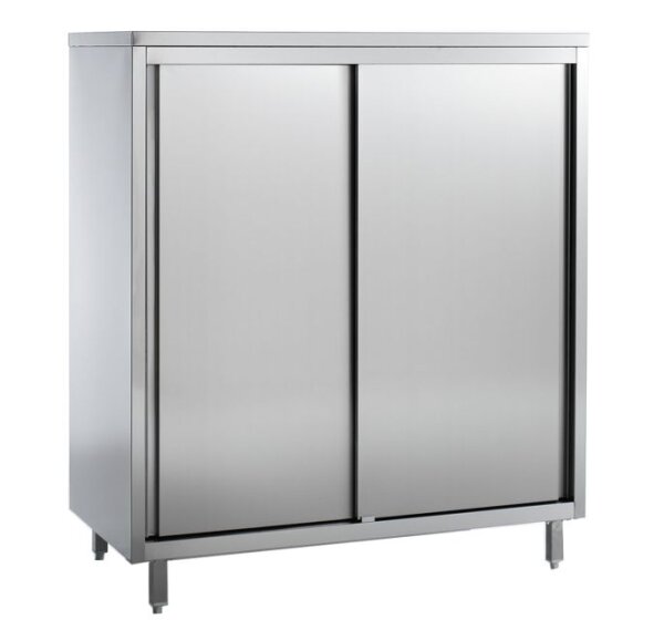 Combisteel Lagerschrank 2 Türen - 120x60x200 cm , 4 Etagen, Edelstahl