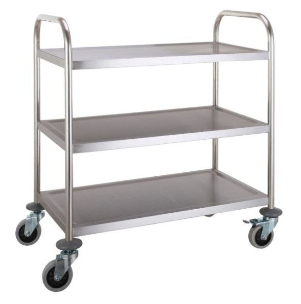 Gastro Servierwagen 3 Etagen – demontierbar, bis 50 kg pro Fach