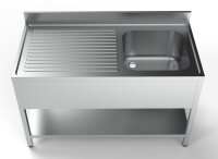700 Spültisch Grundboden 1 Becken Rechts 1400 Mm