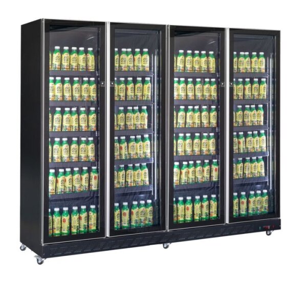 COMBISTEEL Glastürkühlschrank mit 4 Türen - 1608 Liter, LED-Beleuchtung, Umluft
