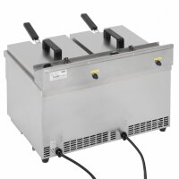 Buffalo Induktionsfritteuse Doppel – Elektro Fritteuse 2x3000W, 15 Liter