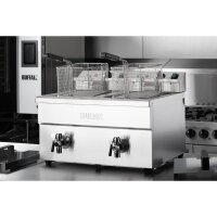 Buffalo Induktionsfritteuse Doppel – Elektro Fritteuse 2x3000W, 15 Liter
