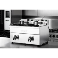Buffalo Induktionsfritteuse Doppel – Elektro Fritteuse 2x3000W, 15 Liter