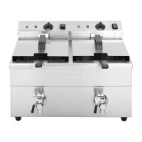 Buffalo Induktionsfritteuse Doppel – Elektro Fritteuse 2x3000W, 15 Liter