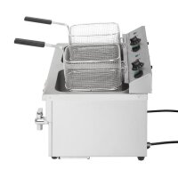 Buffalo Induktionsfritteuse Doppel – Elektro Fritteuse 2x3000W, 15 Liter