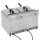 Buffalo Induktionsfritteuse Doppel – Elektro Fritteuse 2x3000W, 15 Liter