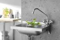Hendi Waschbecken aus Edelstahl AISI 304 zur Wandmontage 400x290x145mm