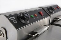 Combisteel Doppel-Tischfritteuse Elektro 2x8 L – Profi Fritteuse mit Ablassventil