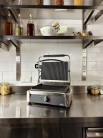 Gastro Kontaktgrill  Panini Grill 2,2 kW – professionell, mit Fettauffangschale