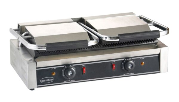 Doppel-Kontaktgrill geriffelt - 3,6 kW, professionell