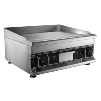 Professionelle Grillplatte 60x52 cm – glatt, 5 kW, mit Fettauffangschale