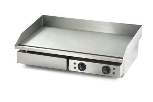 Combisteel Grillplatte glatt - Edelstahl, Fettauffangschale, 730 x 510 x 230 mm