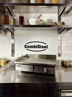 Combisteel Grillplatte glatt - Edelstahl, Fettauffangschale, 730 x 510 x 230 mm