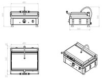 Kontaktgrill,510 X 500 X 300 Mm