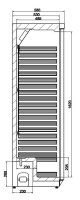 Combisteel Gewerbe-Kühlschrank 60x58,5x185 cm...