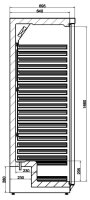 Combisteel Kühlschrank 570 Liter - 1 Tür,...