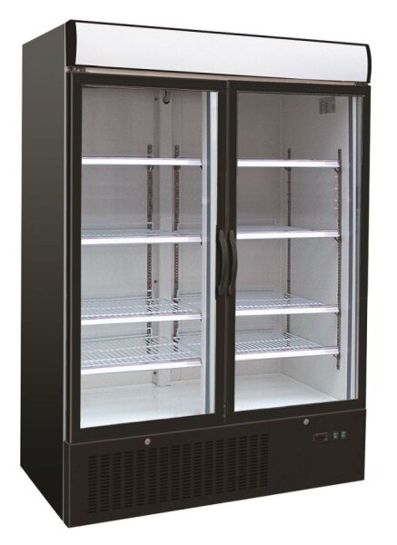 Gastro-Kühlschrank Doppelglastür - Umluft, 1079 Liter, mit LED-Beleuchtung