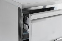 Gastro Kühltisch 109 Liter 2 Schubladen, Edelstahl