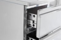 Gastro Kühltisch 109 Liter 2 Schubladen, Edelstahl