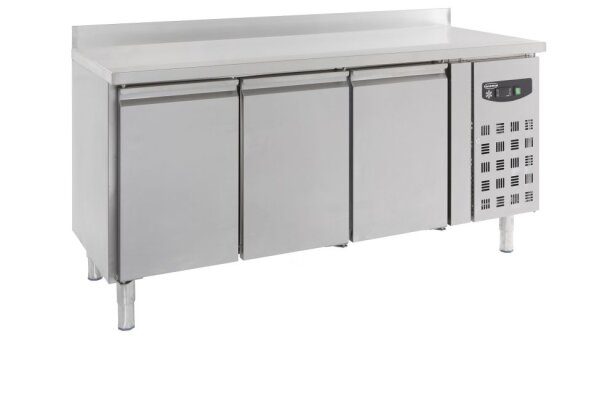 Combisteel Gastro Kühltisch 180 cm – 3 Türen, Umluft, mit Aufkantung