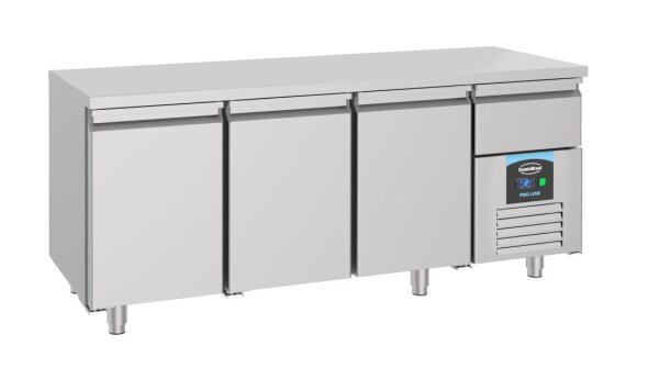 Combisteel Kühltisch für 1/1 GN - 3-türig, Edelstahl, 1865 x 700 x 850 mm