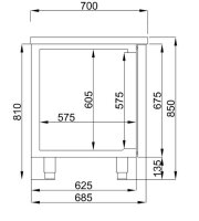 Combisteel Kühltisch für 1/1 GN - 3-türig,...