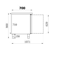 COMBISTEEL Kühltisch 1795x700 mm – 3...