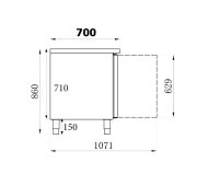Combisteel Gastro Tiefkühltisch 136x70 cm – 2...