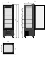 Combisteel LED Kühlvitrine 400L 1950mm +2/+8°C...