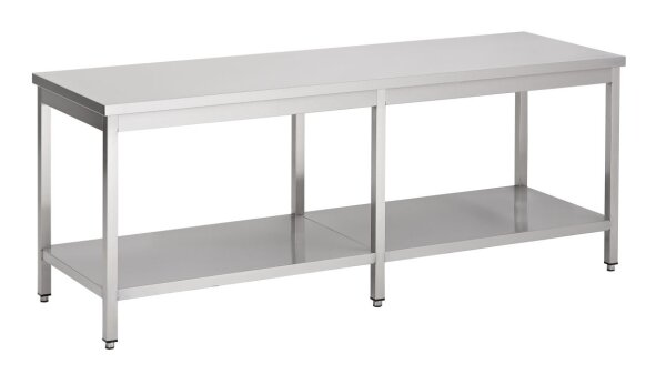 Combisteel Arbeitstisch mit Grundboden aus Edelstahl 2800x600x900mm