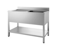 Combisteel Spültisch 1 Becken rechts mit Grundboden...