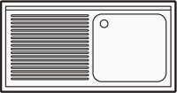 Combisteel Spültisch 1 Becken rechts mit Grundboden...