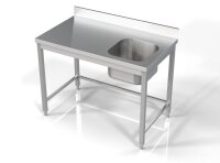 Combisteel Spültisch 1 Becken rechts aus Edelstahl...