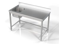 Combisteel Spültisch 1 Becken links aus Edelstahl...
