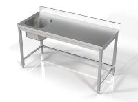 Combisteel Spültisch 1 Becken links aus Edelstahl...