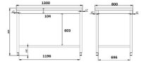 Combisteel Arbeitstisch aus Edelstahl 1300x800x900mm