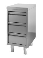 Combisteel Arbeitsschrank mit 3 Schubladen aus Edelstahl...