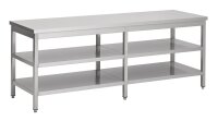 Combisteel Arbeitstisch mit 2 Böden aus Edelstahl...