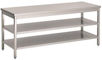 Combisteel Arbeitstisch mit 2 Böden aus Edelstahl...